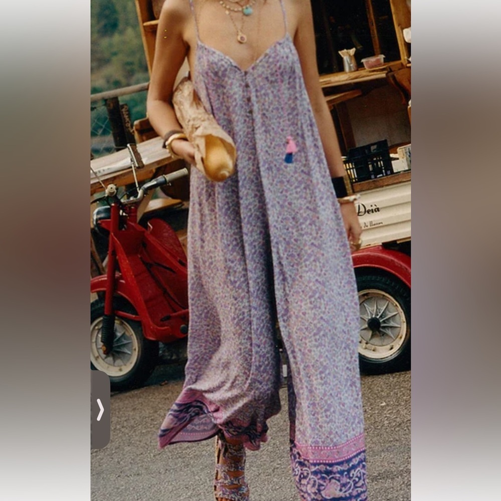 Spell Little Bird Jumpsuit in Lavender Floral Wide-Leg - Picture 2 of 7